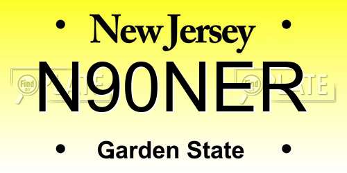 N90NER New Jersey License Plate