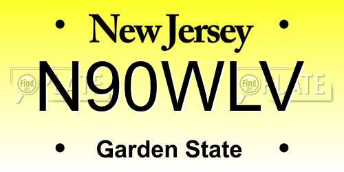 N90WLV New Jersey License Plate