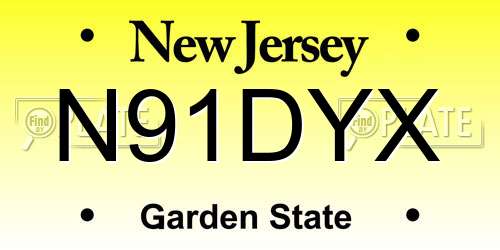 N91DYX New Jersey License Plate