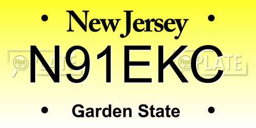 N91EKC New Jersey License Plate