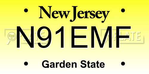 N91EMF New Jersey License Plate