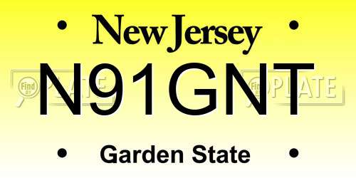 N91GNT New Jersey License Plate