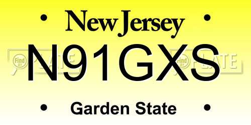 N91GXS New Jersey License Plate