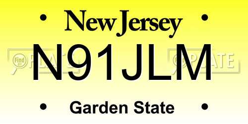 N91JLM New Jersey License Plate