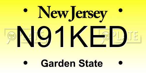 N91KED New Jersey License Plate