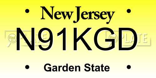N91KGD New Jersey License Plate