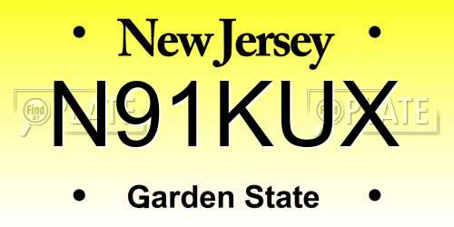N91KUX New Jersey License Plate