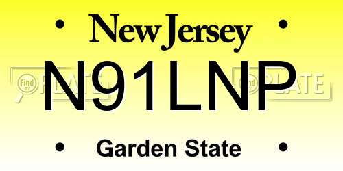 N91LNP New Jersey License Plate