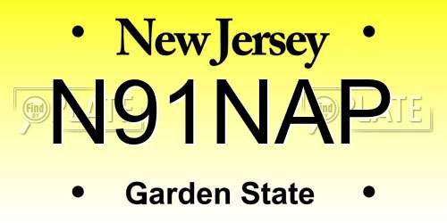 N91NAP New Jersey License Plate