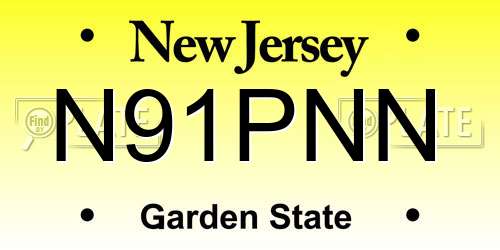 N91PNN New Jersey License Plate