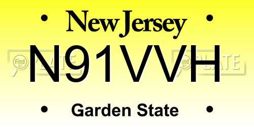 N91VVH New Jersey License Plate