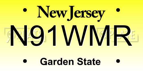 N91WMR New Jersey License Plate