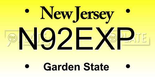 N92EXP New Jersey License Plate