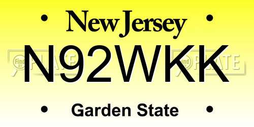 N92WKK New Jersey License Plate
