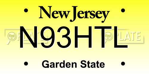N93HTL New Jersey License Plate
