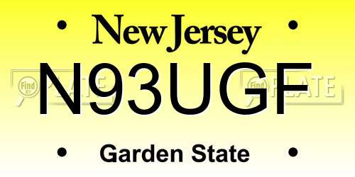 N93UGF New Jersey License Plate