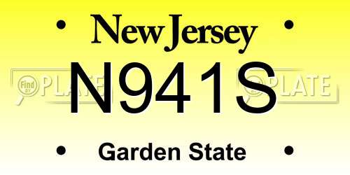 N941S New Jersey License Plate
