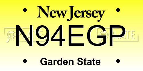 N94EGP New Jersey License Plate