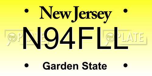 N94FLL New Jersey License Plate