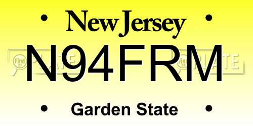 N94FRM New Jersey License Plate