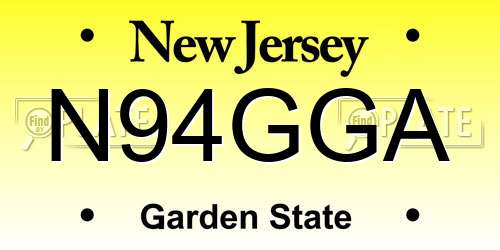 N94GGA New Jersey License Plate