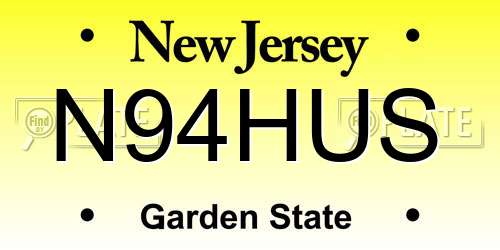 N94HUS New Jersey License Plate