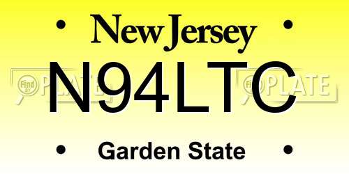 N94LTC New Jersey License Plate