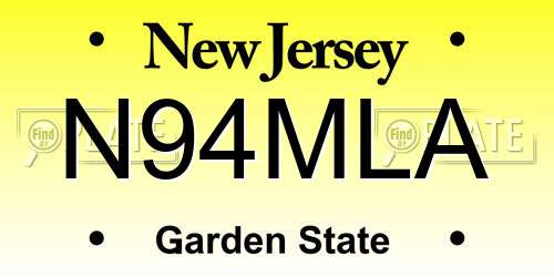 N94MLA New Jersey License Plate