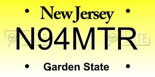 N94MTR New Jersey License Plate