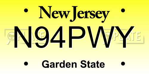 N94PWY New Jersey License Plate