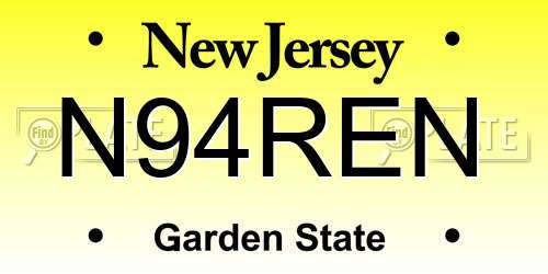 N94REN New Jersey License Plate