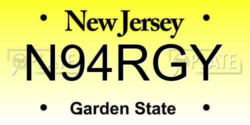 N94RGY New Jersey License Plate