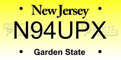 N94UPX New Jersey License Plate