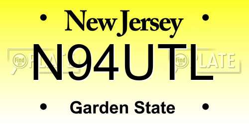 N94UTL New Jersey License Plate