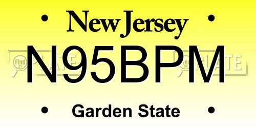 N95BPM New Jersey License Plate