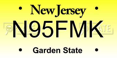 N95FMK New Jersey License Plate