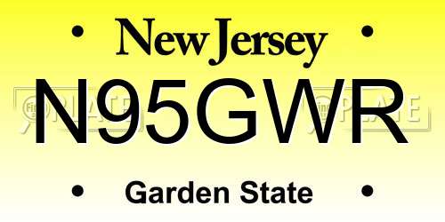 N95GWR New Jersey License Plate