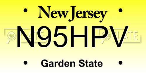 N95HPV New Jersey License Plate