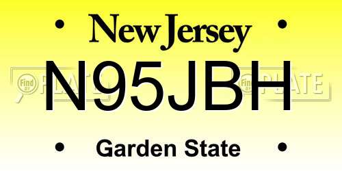 N95JBH New Jersey License Plate