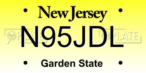 N95JDL New Jersey License Plate