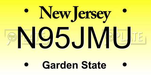 N95JMU New Jersey License Plate