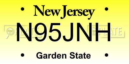 N95JNH New Jersey License Plate
