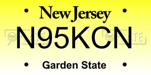 N95KCN New Jersey License Plate