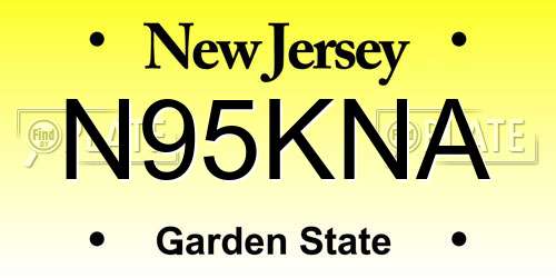 N95KNA New Jersey License Plate
