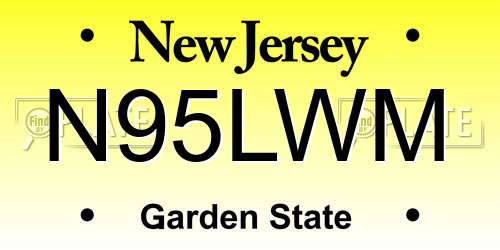 N95LWM New Jersey License Plate