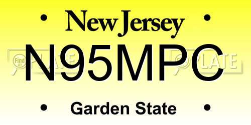 N95MPC New Jersey License Plate