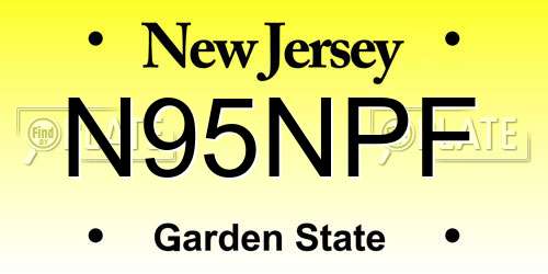 N95NPF New Jersey License Plate