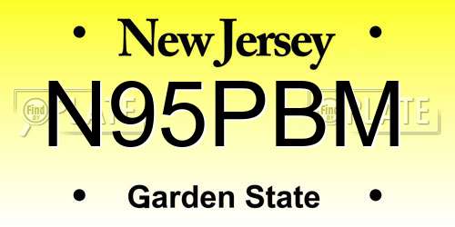 N95PBM New Jersey License Plate