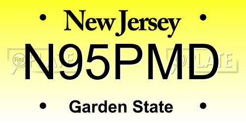N95PMD New Jersey License Plate