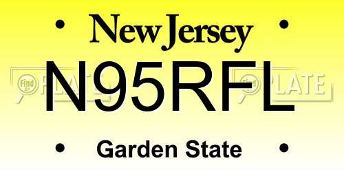 N95RFL New Jersey License Plate